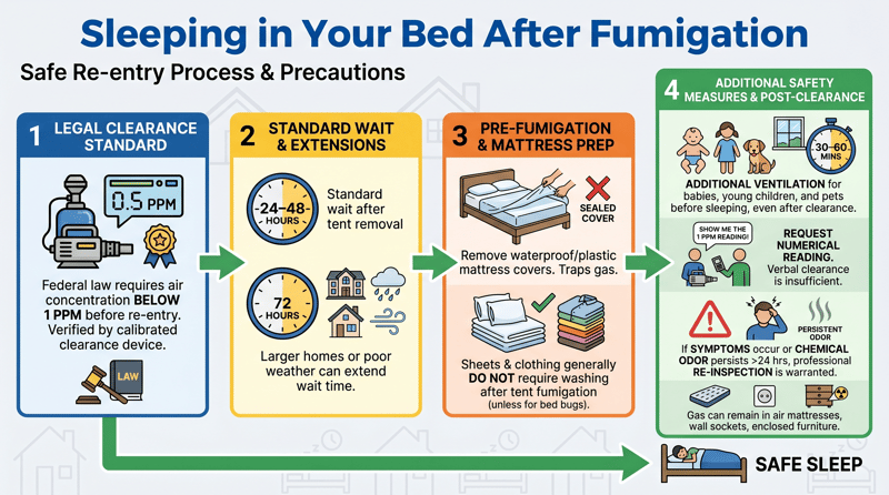 Sleeping in Your Bed After Fumigation