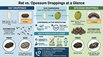 Rat vs. Opossum Droppings: How to Tell the Difference