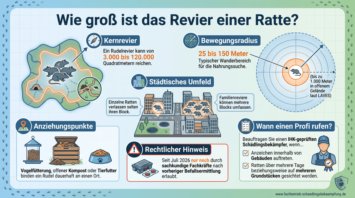 Wie gro&szlig; ist das Revier einer Ratte