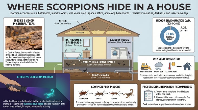 Where Scorpions Hide in a House