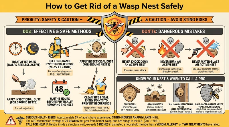 How to Get Rid of a Wasp Nest Safely