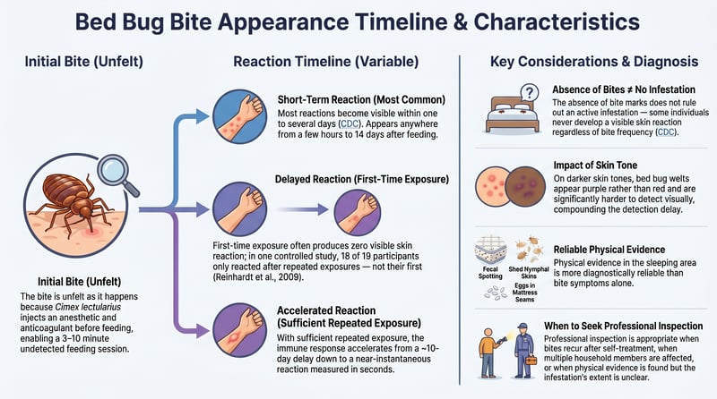 Bed Bug Bite Appearance Timeline