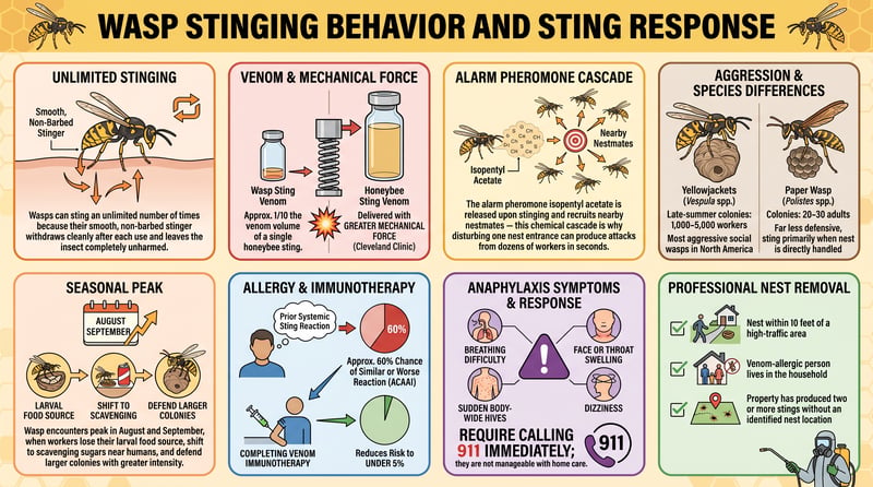 Wasp Stinging Behavior and Sting Response