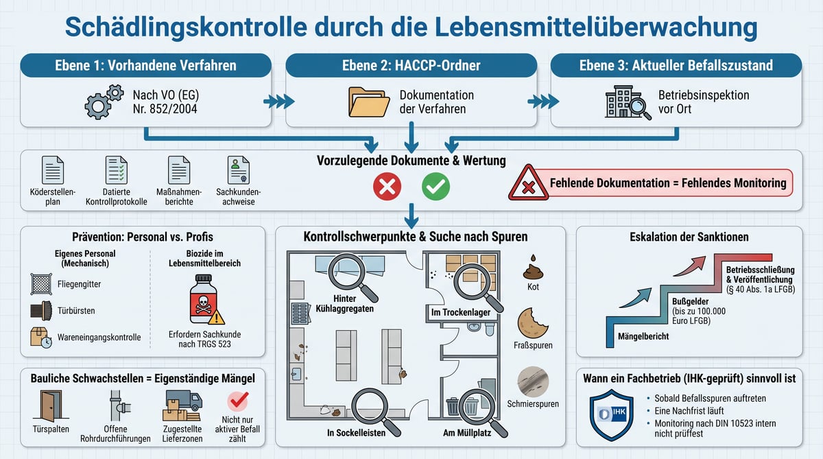 Lebensmittel&uuml;berwachung beim Thema Sch&auml;dlingsbek&auml;mpfung