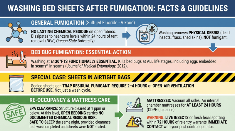 Washing Bed Sheets After Fumigation