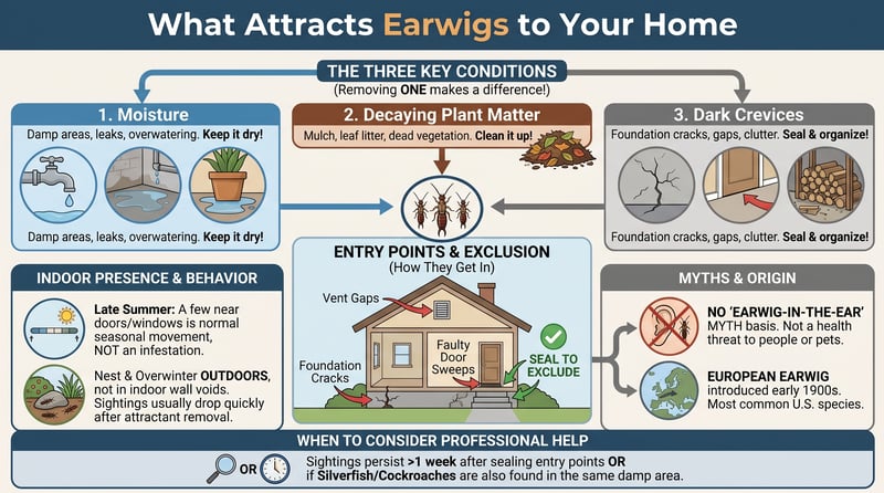 What Attracts Earwigs to Your Home