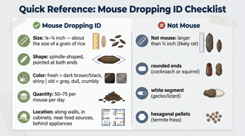 What Does Mouse Poop Look Like? (Size Comparison Chart + ID Guide)