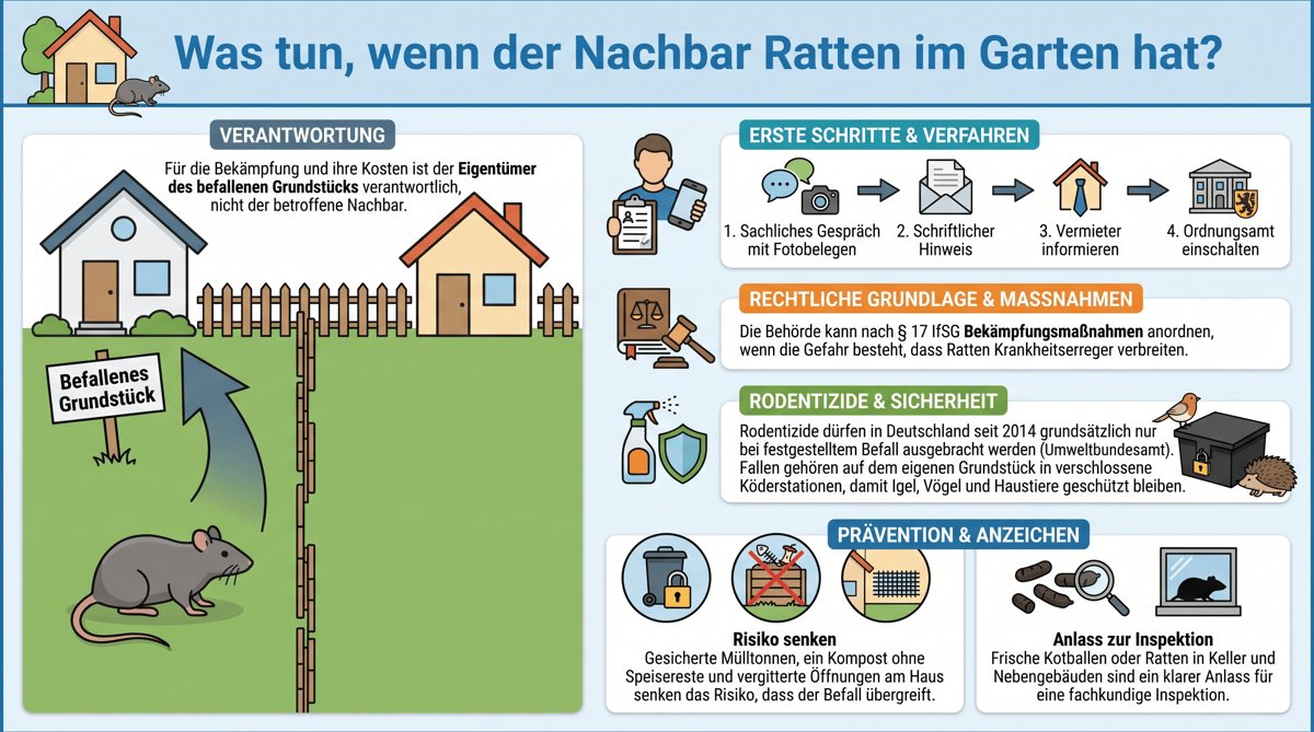 Nachbar hat Ratten im Garten