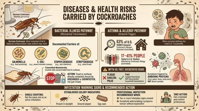 Diseases Cockroaches Carry