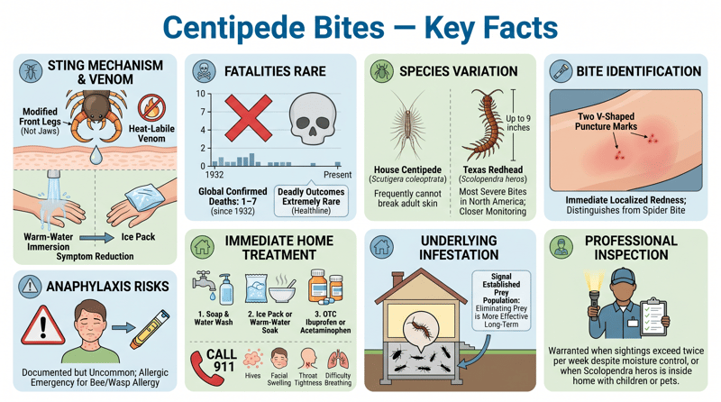 Centipede Bites &mdash; Key Facts