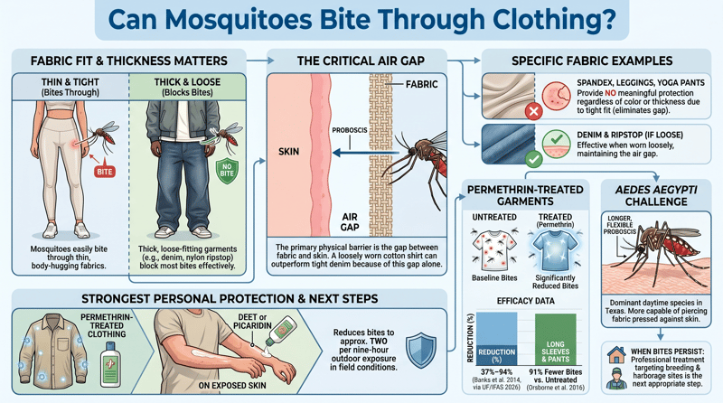 Can Mosquitoes Bite Through Clothing?