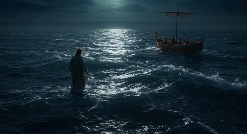 Pourquoi Jésus marche-t-il sur les eaux ?