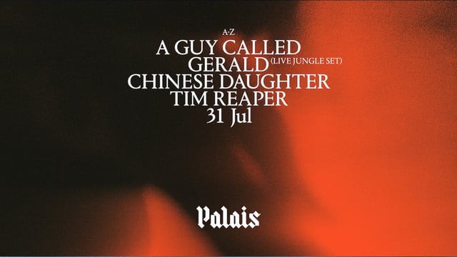 Palais: A Guy Called Gerald (Live Jungle Set), Tim Reaper & Chinese Daughter