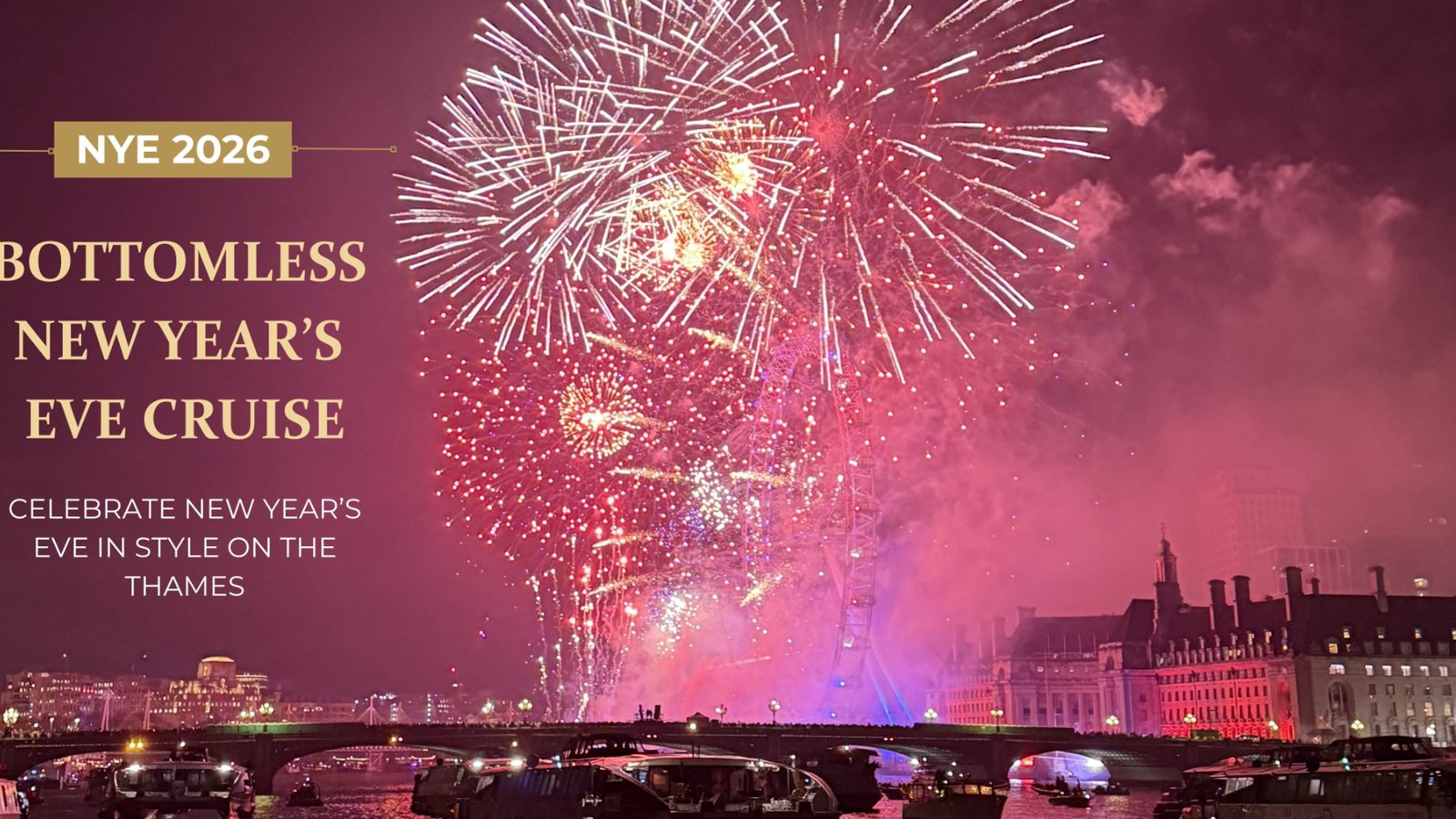 Golden Jubilee Bottomless NYE Boat Party Cruise 2026