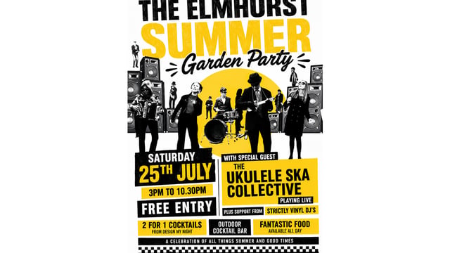 The Elmhurst Summer Garden Party with The Ukulele Ska Collective & DJ's