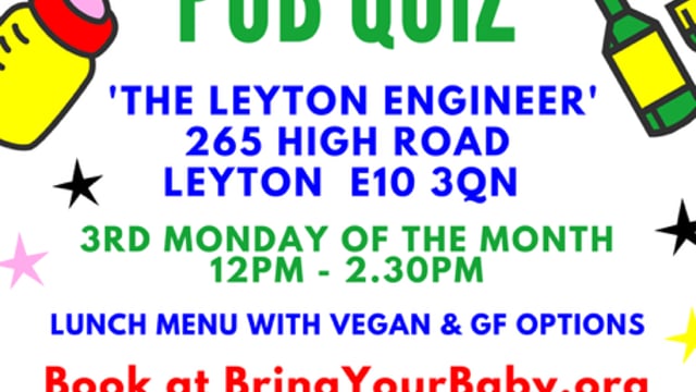 Bring Your Baby Pub Quiz