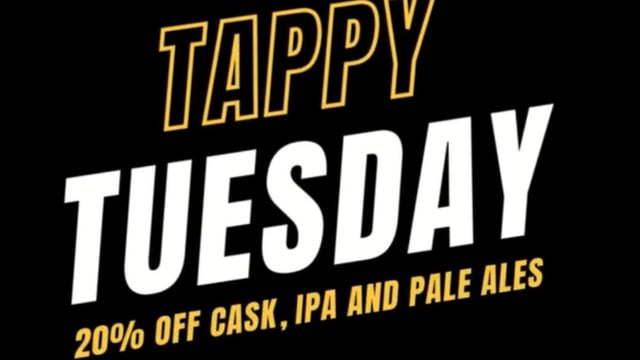 Tappy Tueday's 20%off IPA and Cask!