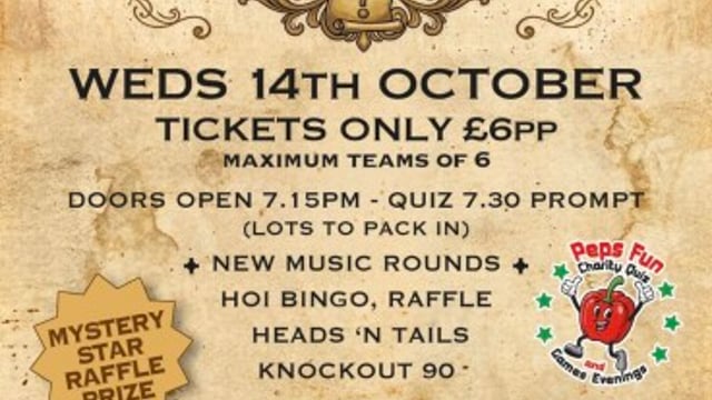 Steve Pep’s charity fundraising quiz