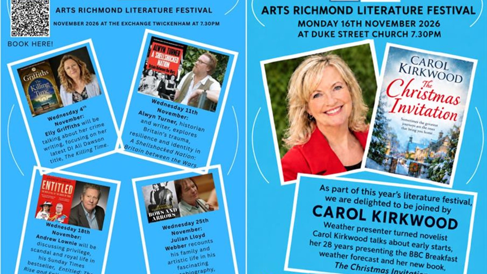 Arts Richmond Literature Festival November 2026