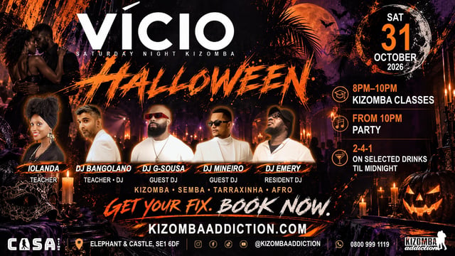VÍCIO: Halloween Edition | Kizomba Classes & Party Until 5AM