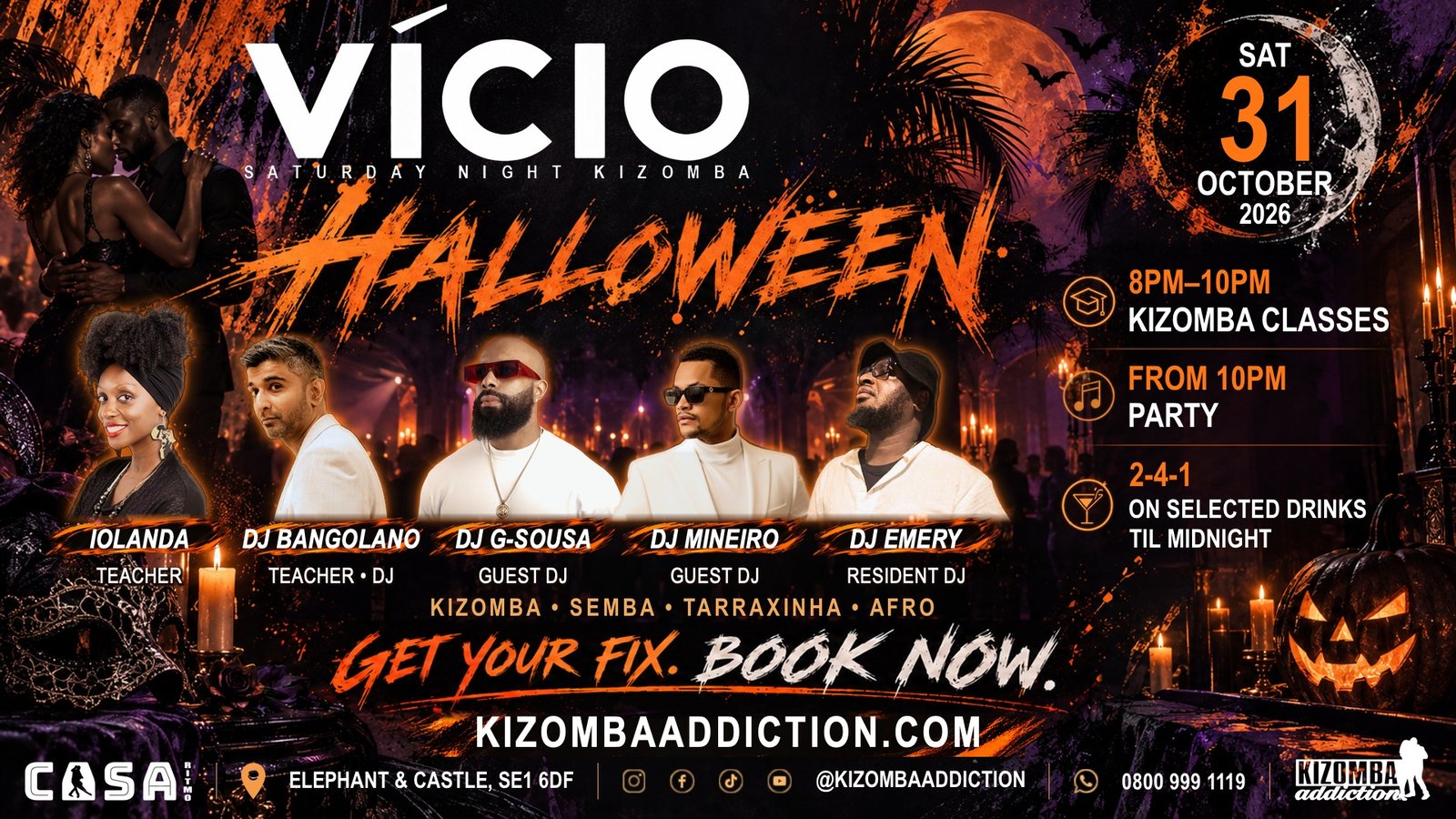 VÍCIO: Halloween Edition | Kizomba Classes & Party Until 5AM