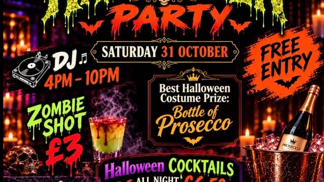 FREE HALLOWEEN PARTY IN DALSTON - DJ & Cocktails