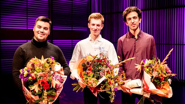 Drie winnaars - Thomas Prechal, Bruno Tobon, Ori Ron, Jan Ype Nota + Maja Bogdanović