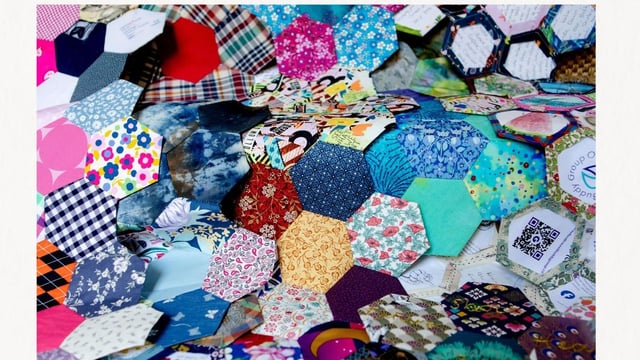 Pieces of Our Journey: An English Paper Piecing Quilt made by People with Breast Cancer