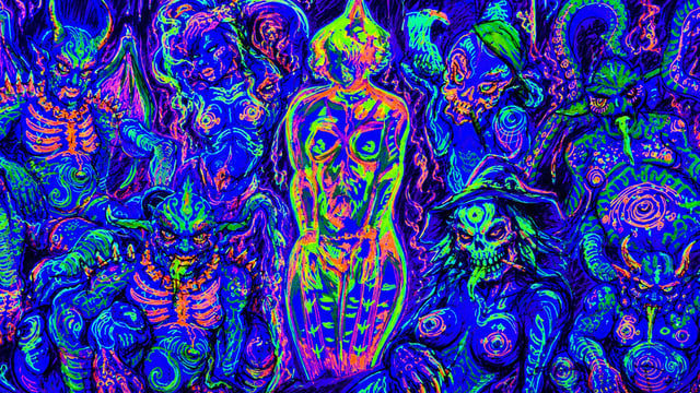 Halloween Neon Model Experience! Life Drawing