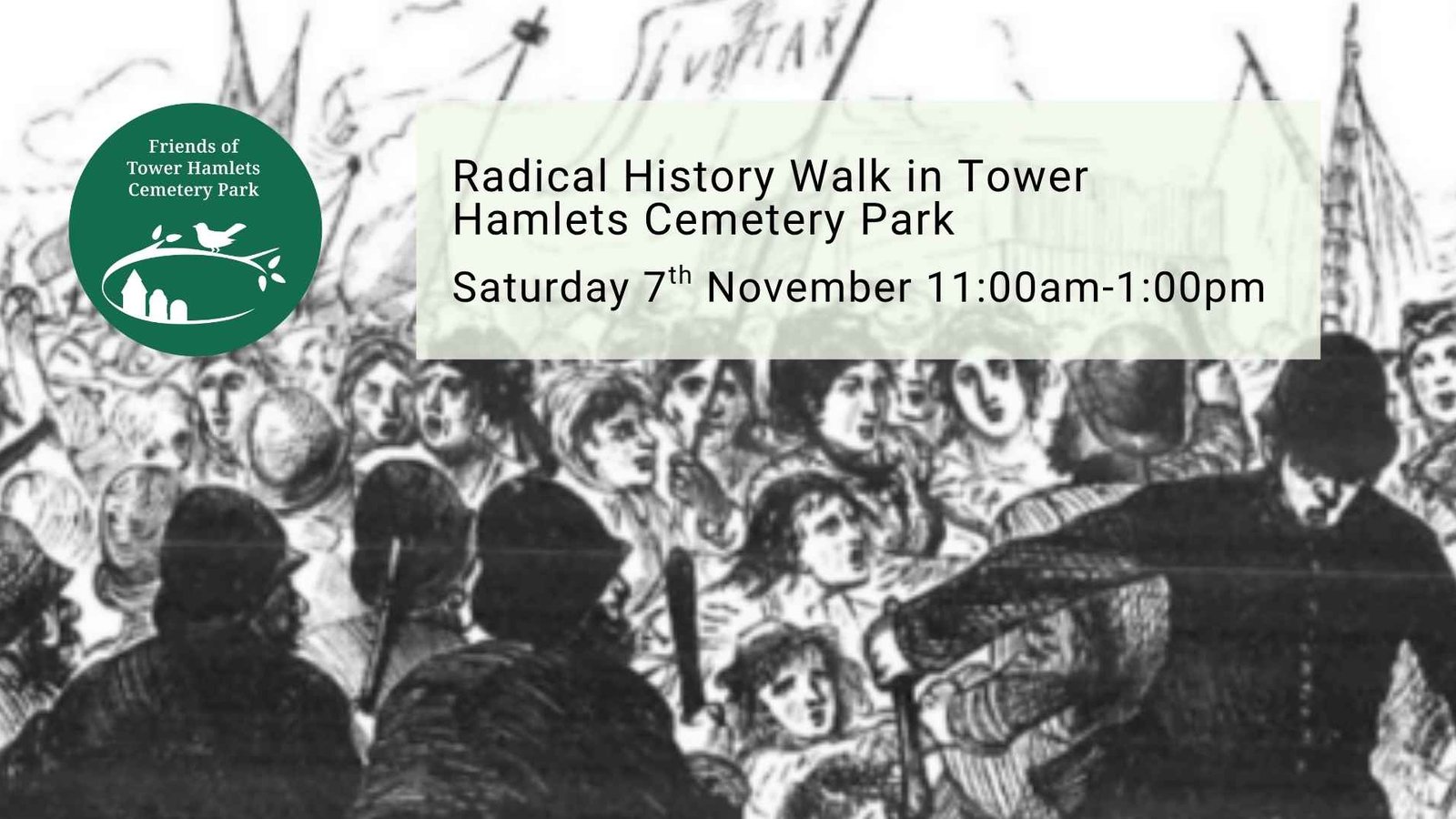 Radical History Walk at Tower Hamlets Cemetery Park