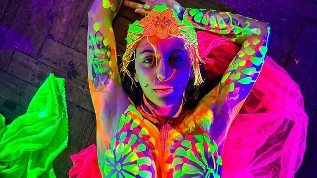 Neon Naked Drawing