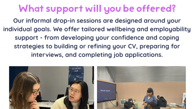 Sculpt's Wellbeing and Employability 1-1 Drop-Ins