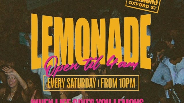 LEMONADE: POP, RNB, HIP HOP, OLD SCHOOL CLASSICS, AFROBEATS & DANCEHALL