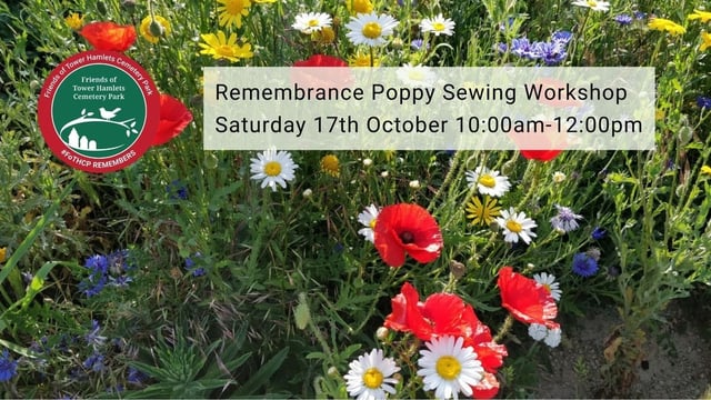 Sew a Remembrance Poppy at Tower Hamlets Cemetery Park