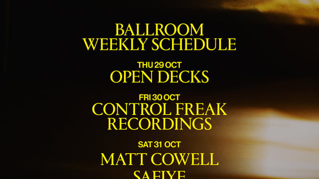 Ballroom at Palais: Matt Cowell & Safiye