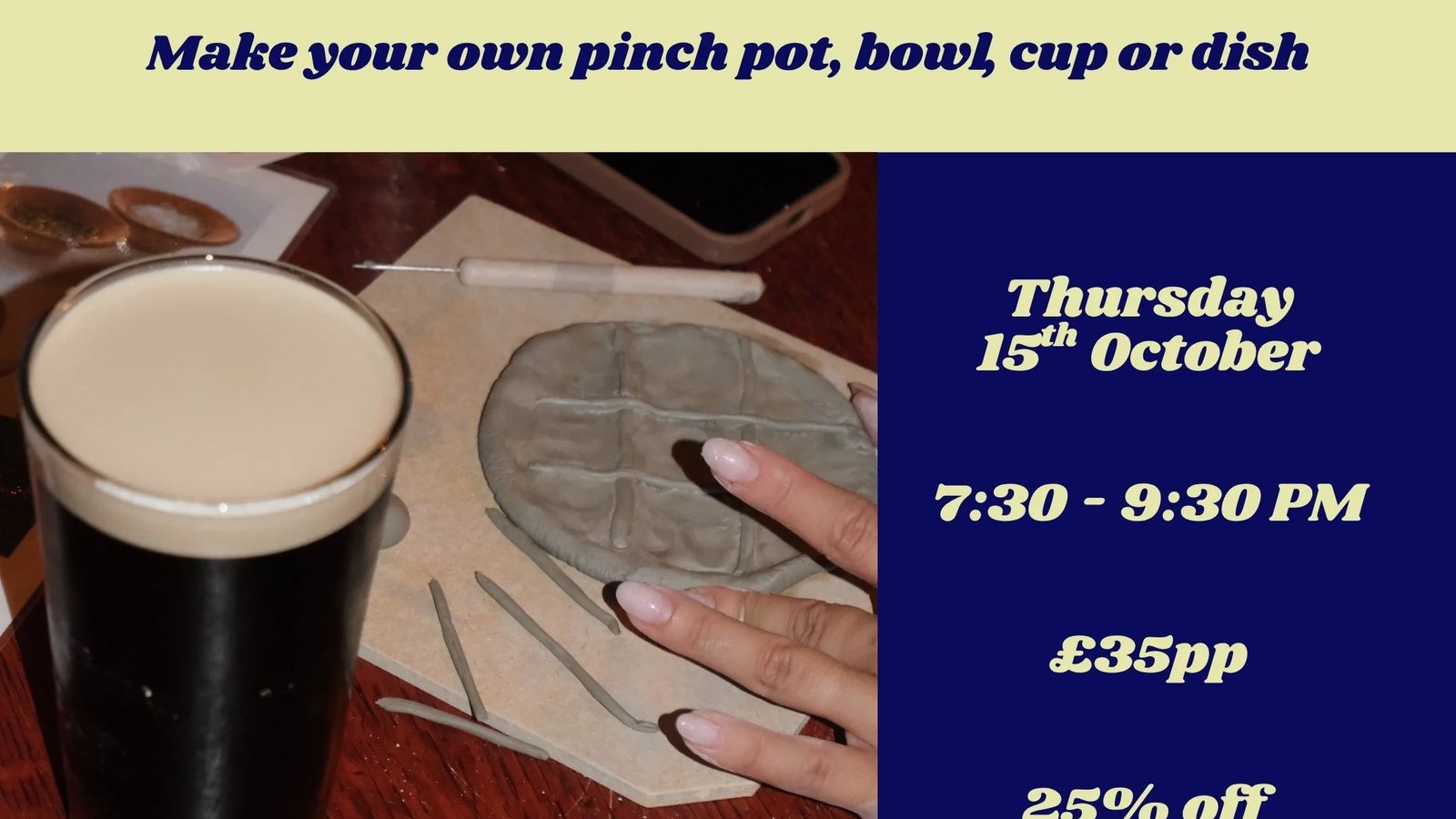 Clay away pottery workshop
