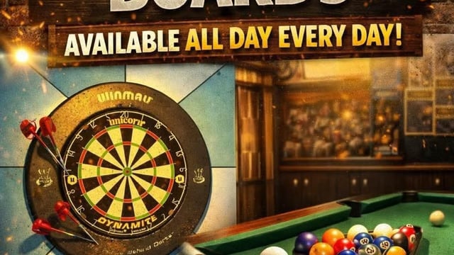 Darts, Pool Table and Games Night