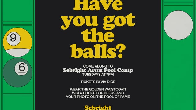Sebright Arms Pool Comp