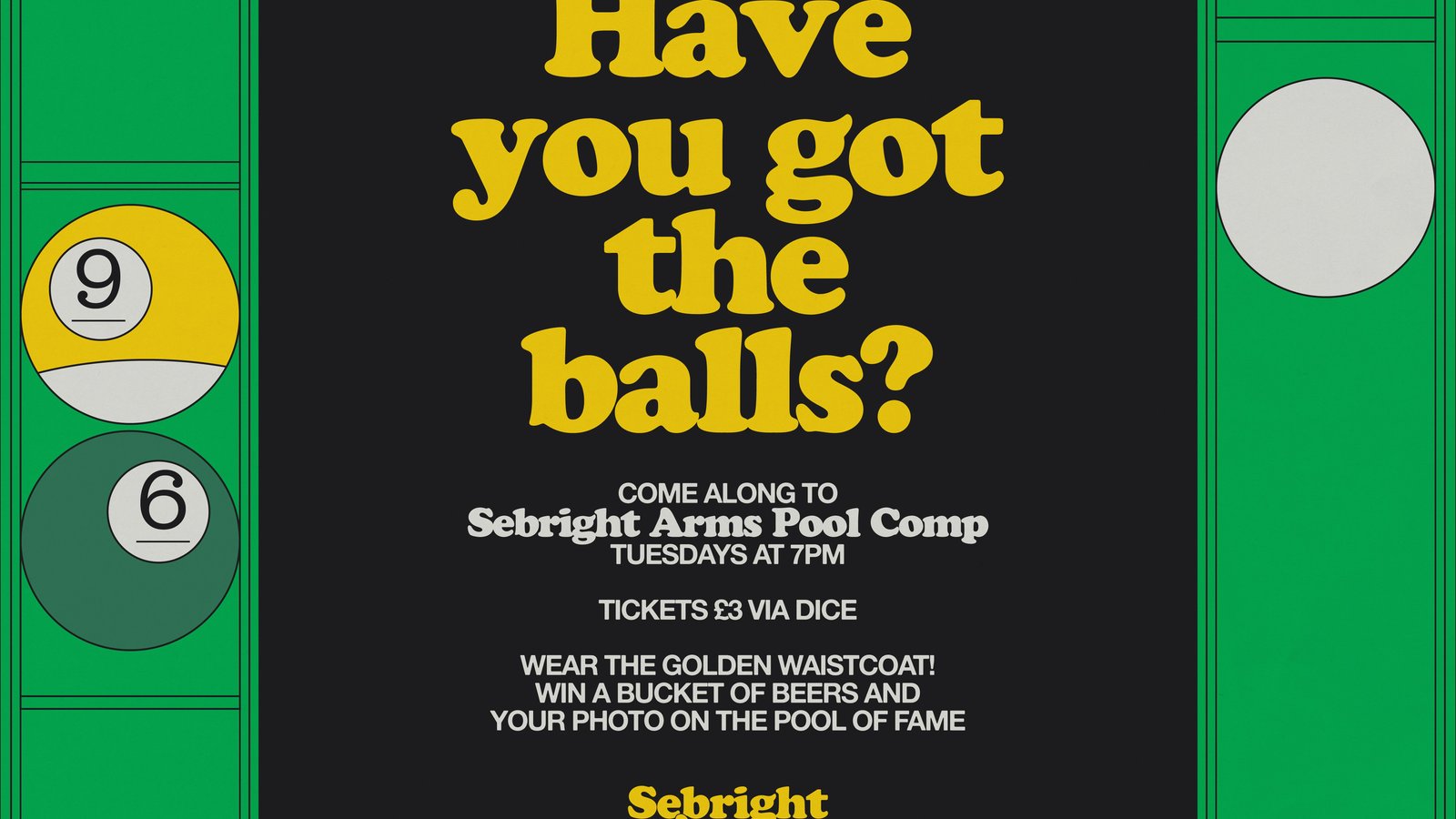 Sebright Arms Pool Comp
