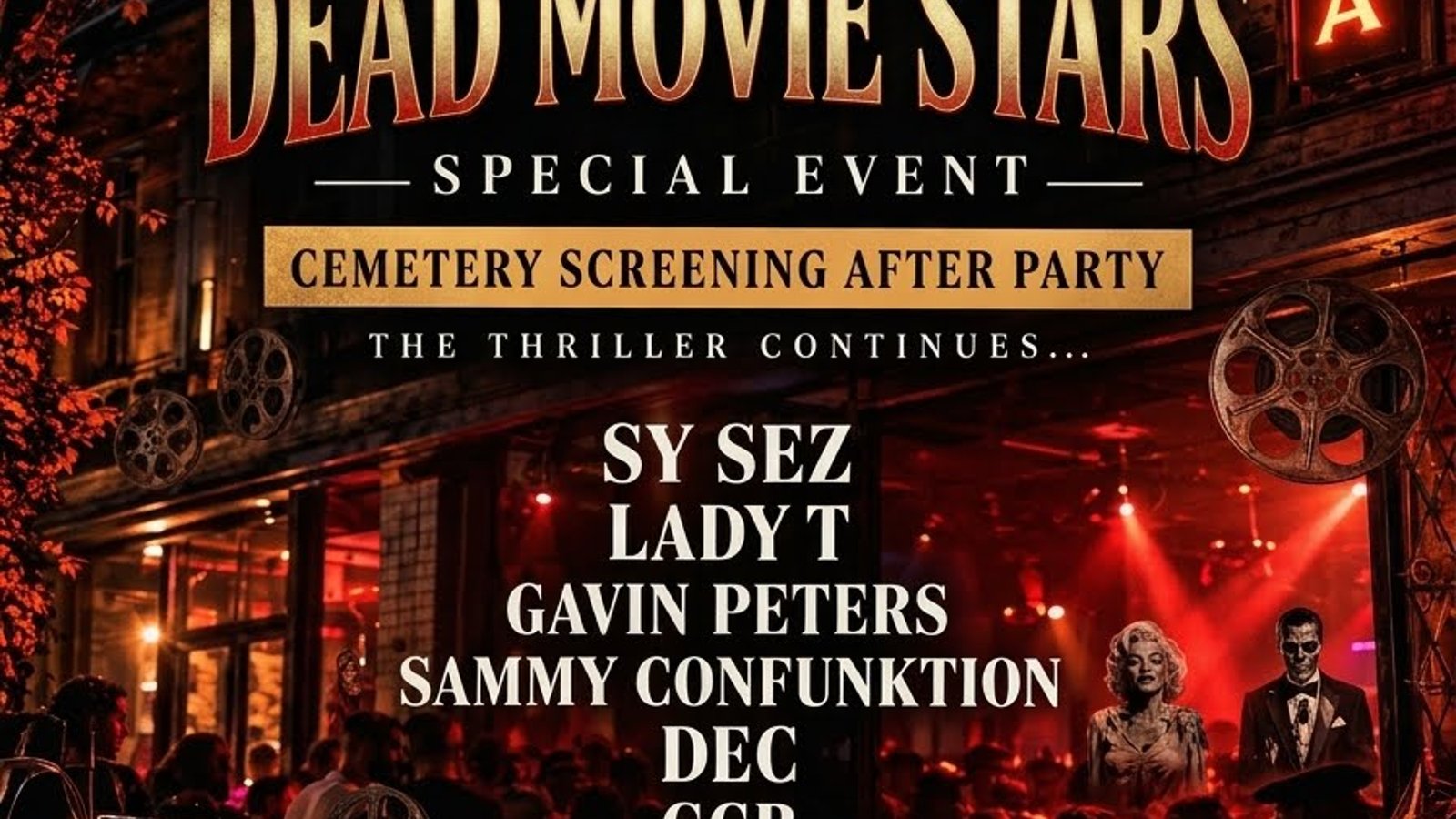 DEAD MOVIE STARS Immersive Halloween party in the Haunted Cinema