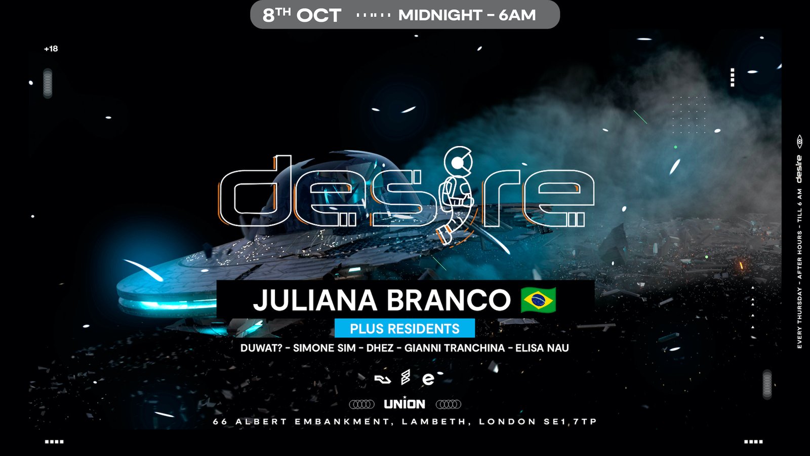 DESIRE - Weekly Thursday After Party - JULIANA BRANCO