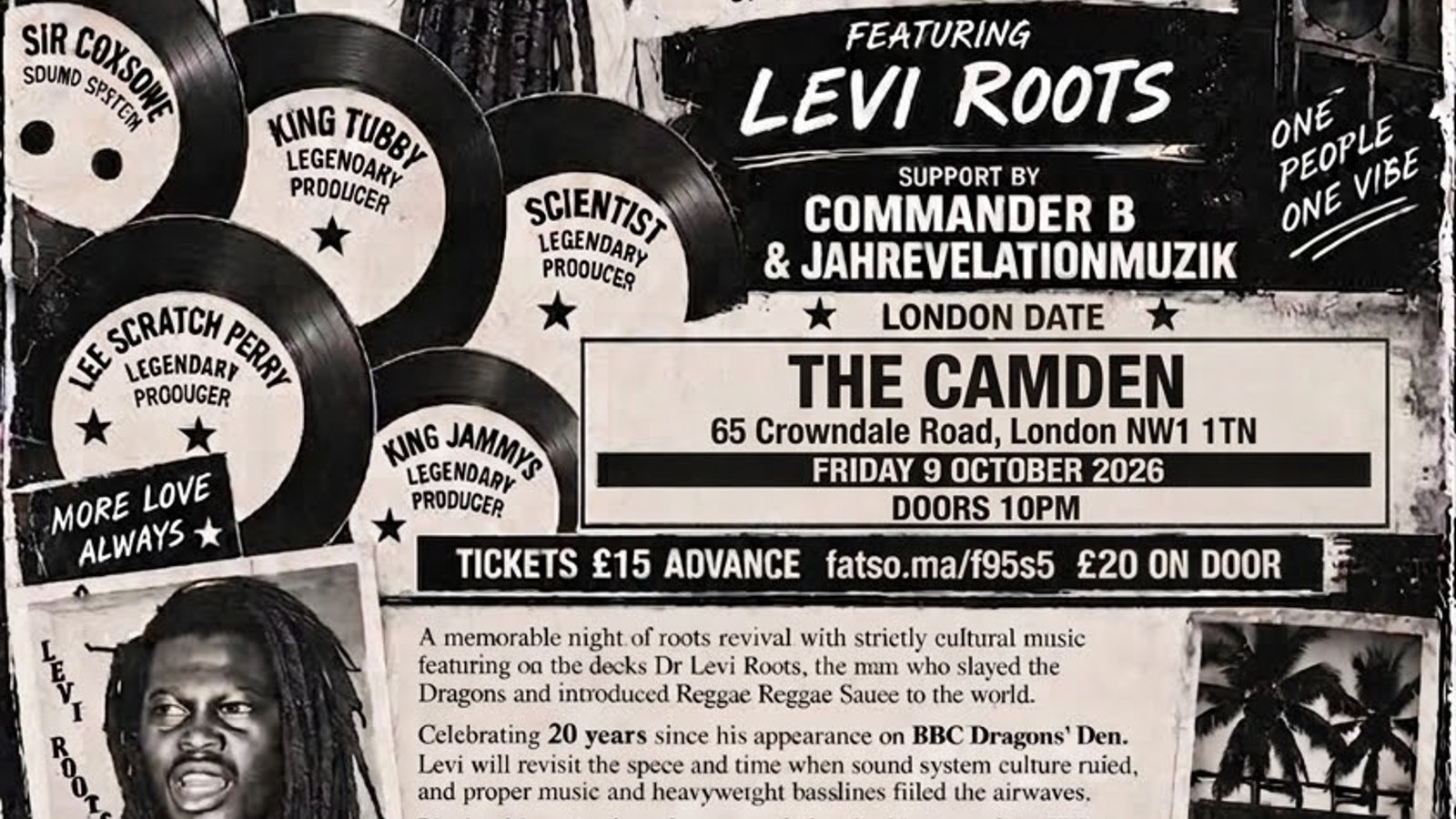 Levi Roots Live - Roots Reggae Night London