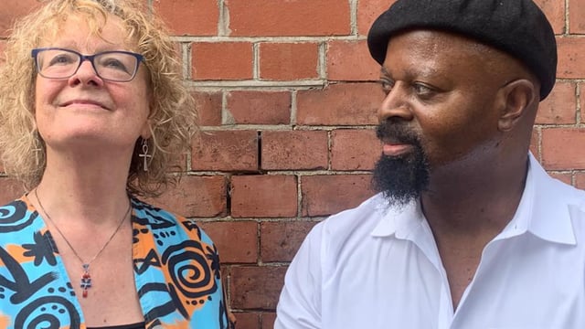A coffee with Ben Okri and Rosemary Clunie