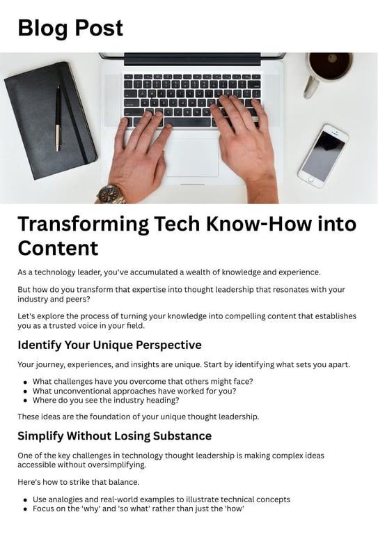 Technology Wordsmith blog article page 1