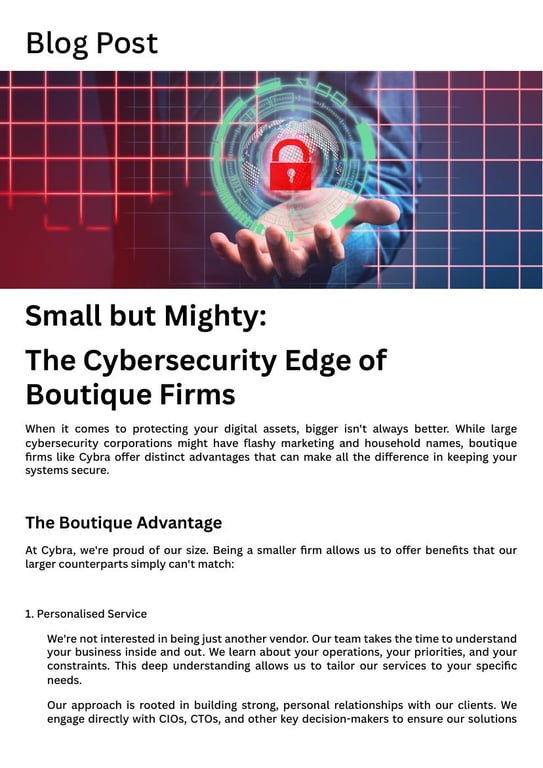 Cybra Security blog article page 1
