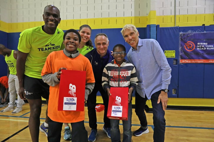 New York Road Runners Race Director Peter Ciaccia with other NYRR staffers at a Rising New York Road Runers event