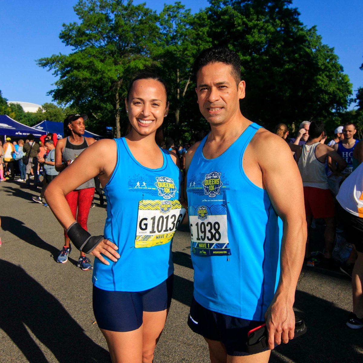 Runners at the NYRR Queens 10K