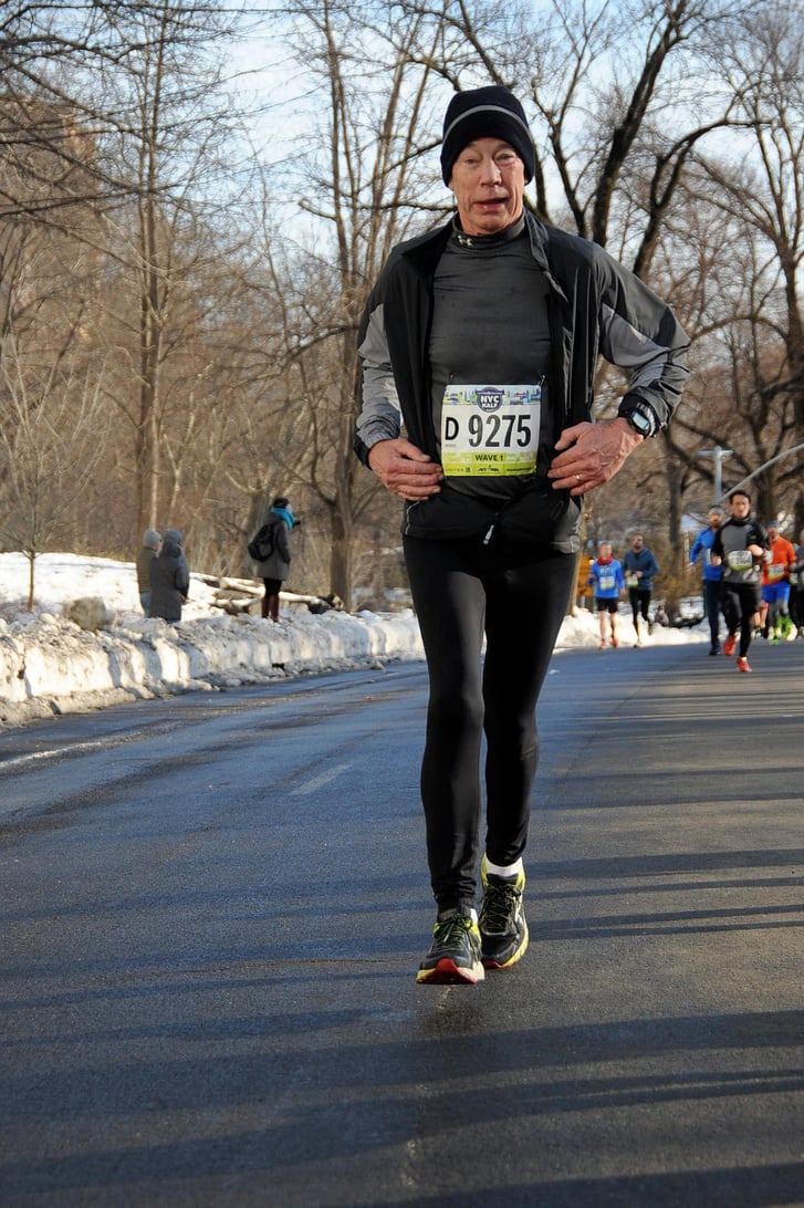 A runner in Central Park at the United Airlines NYC Half