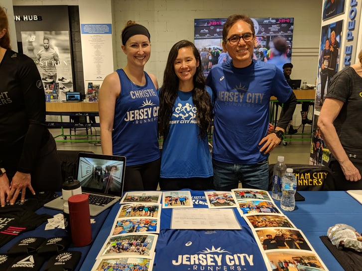Three members of the Jersey City Running Club