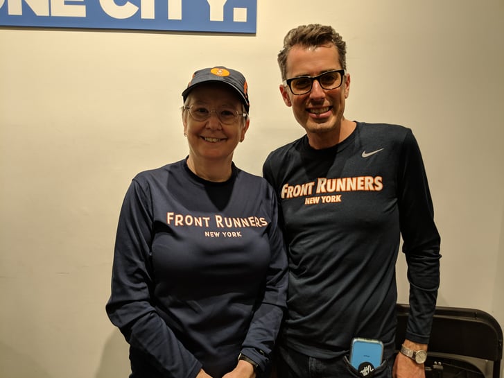 Two runners from Front Runners New York running club